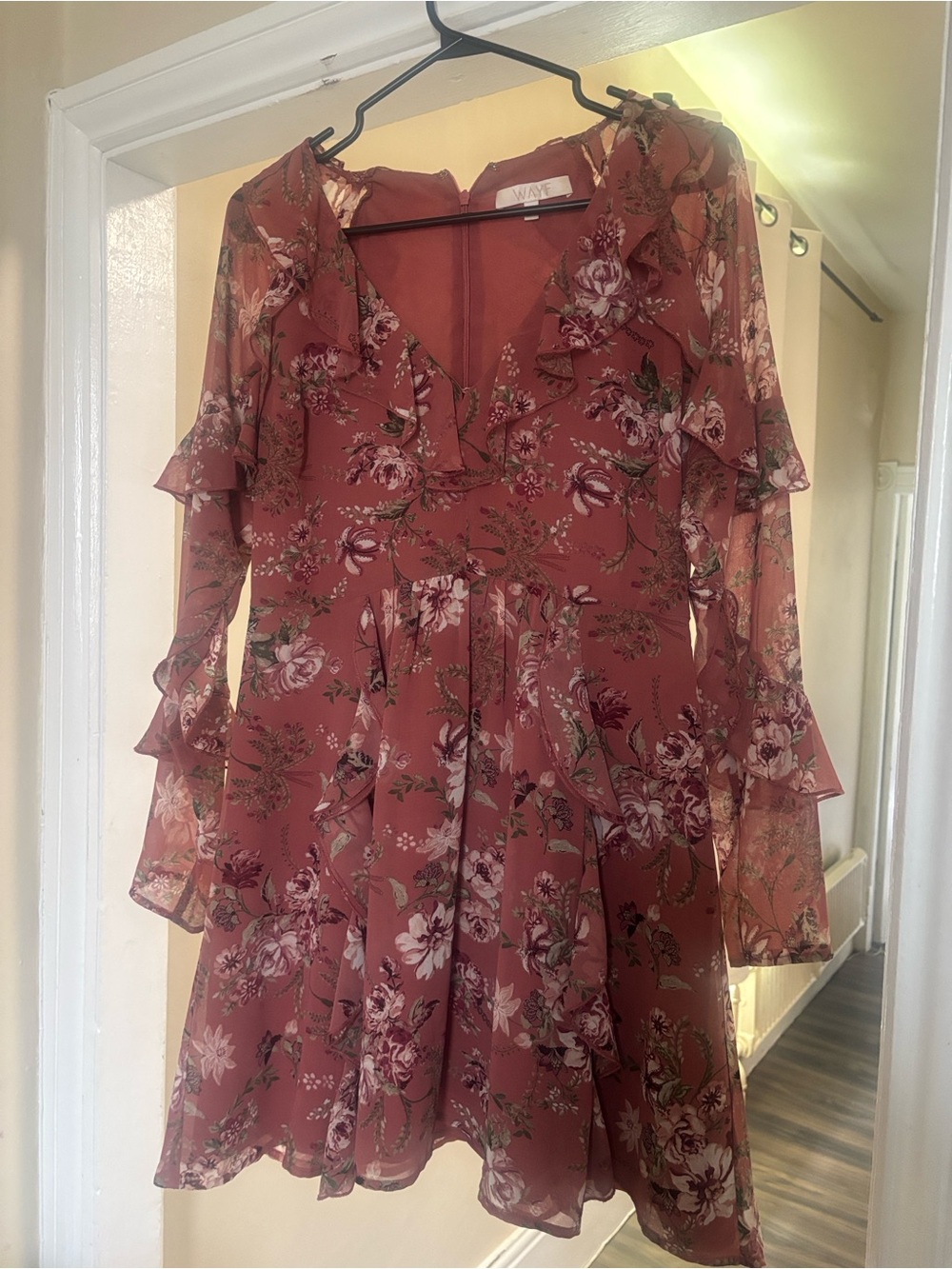 Wayf Dusty Rose Floral Dress